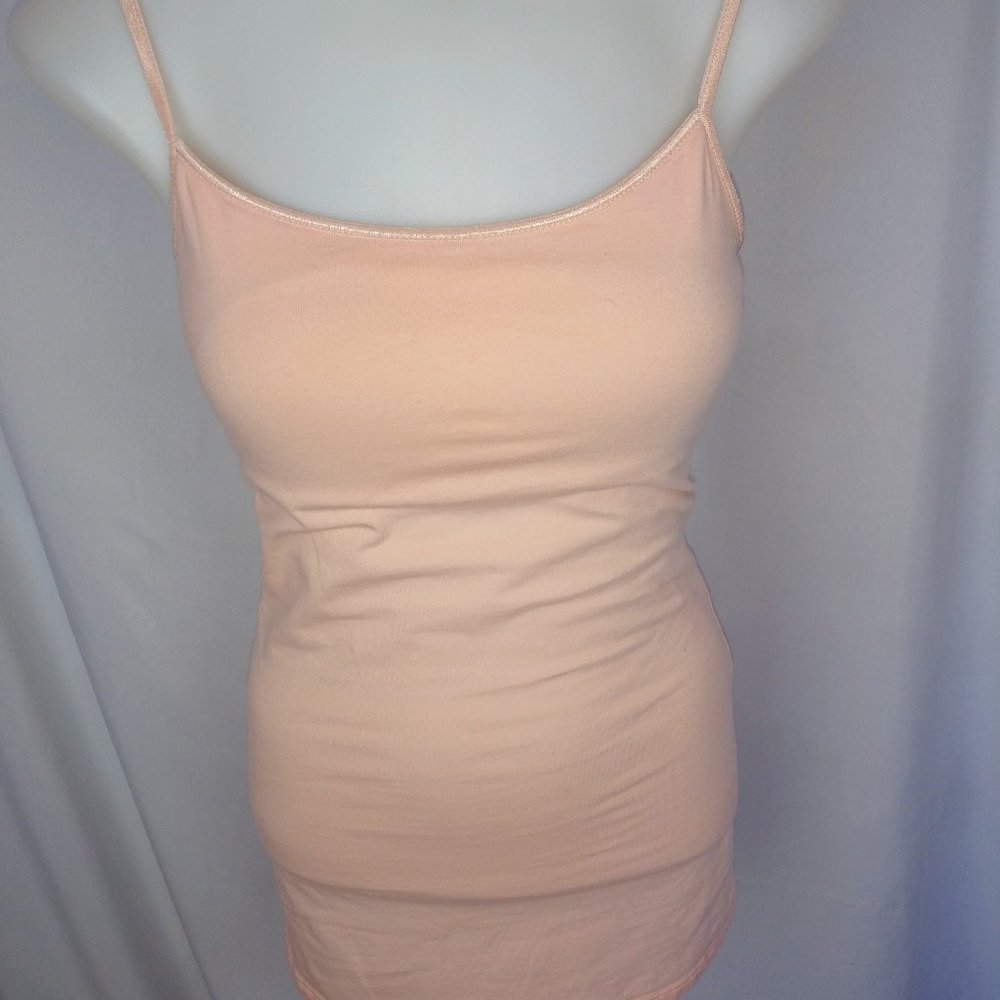 No Boundaries Blouse Tank Top M Pink Solid Light